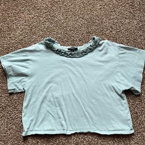 Very J cropped mint green, t shirt . Womens small